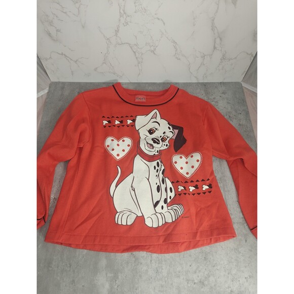 Vintage Disney 101 Dalmatians Kids Toddlers Graphic Pullover Sweatshirt Size 7 - Picture 1 of 12